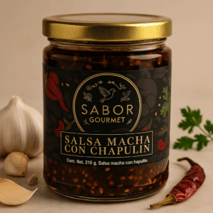 Salsa macha con chapulín gourmet